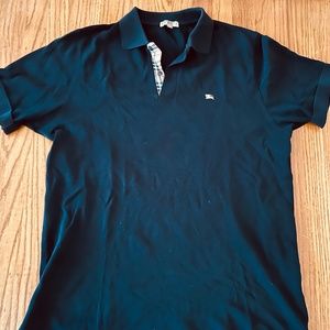 Navy blue Burberry polo shirt